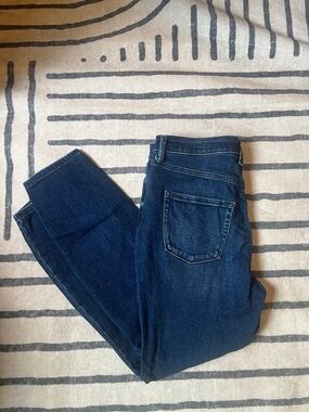 LC Lauren Conrad Dark Indigo Straight Leg Jeans.